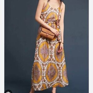 Anthropologie medallion maxi dress
